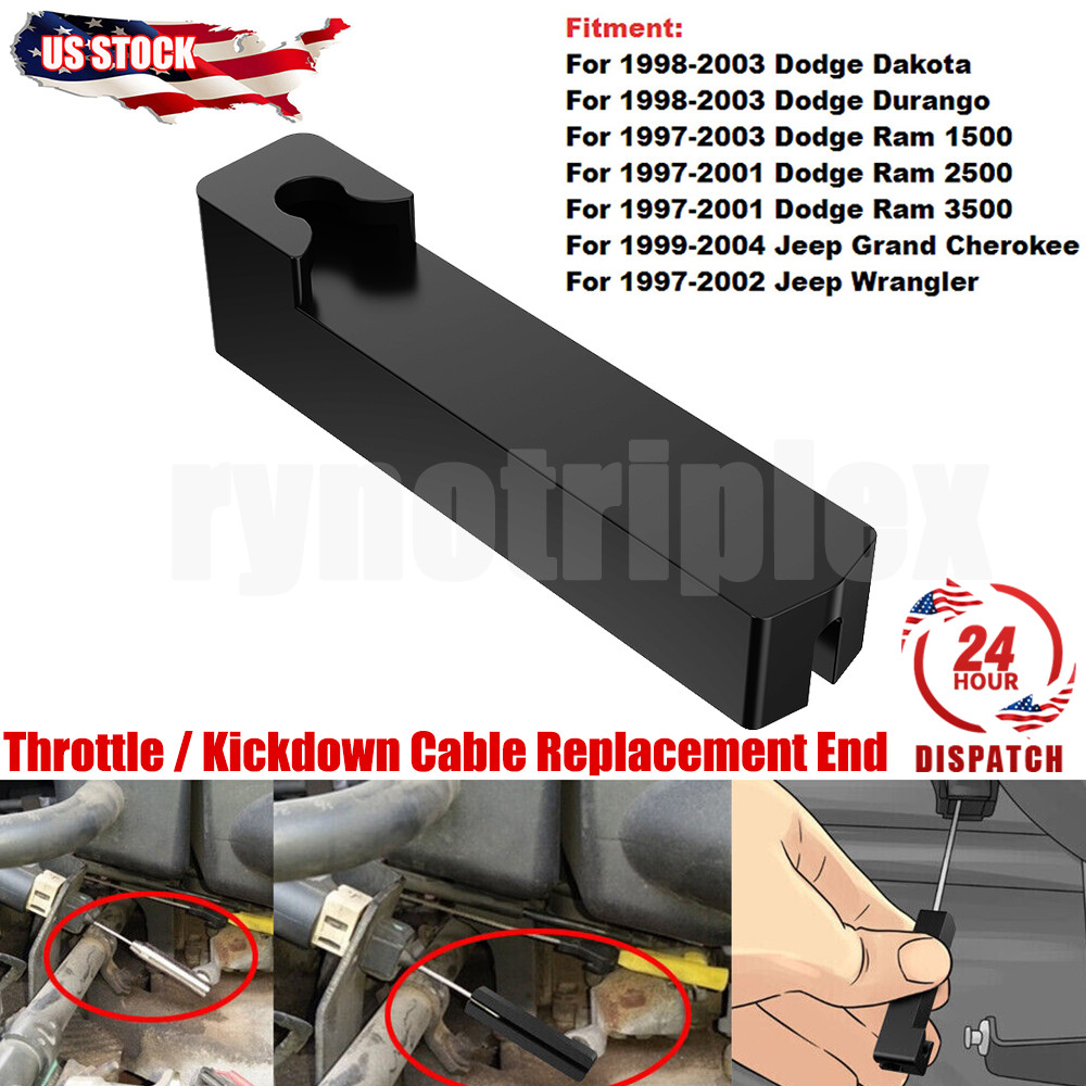 Billet Throttle Kickdown Cable Replace End For 98-03 Dodge Ram 1500 2500 Durango