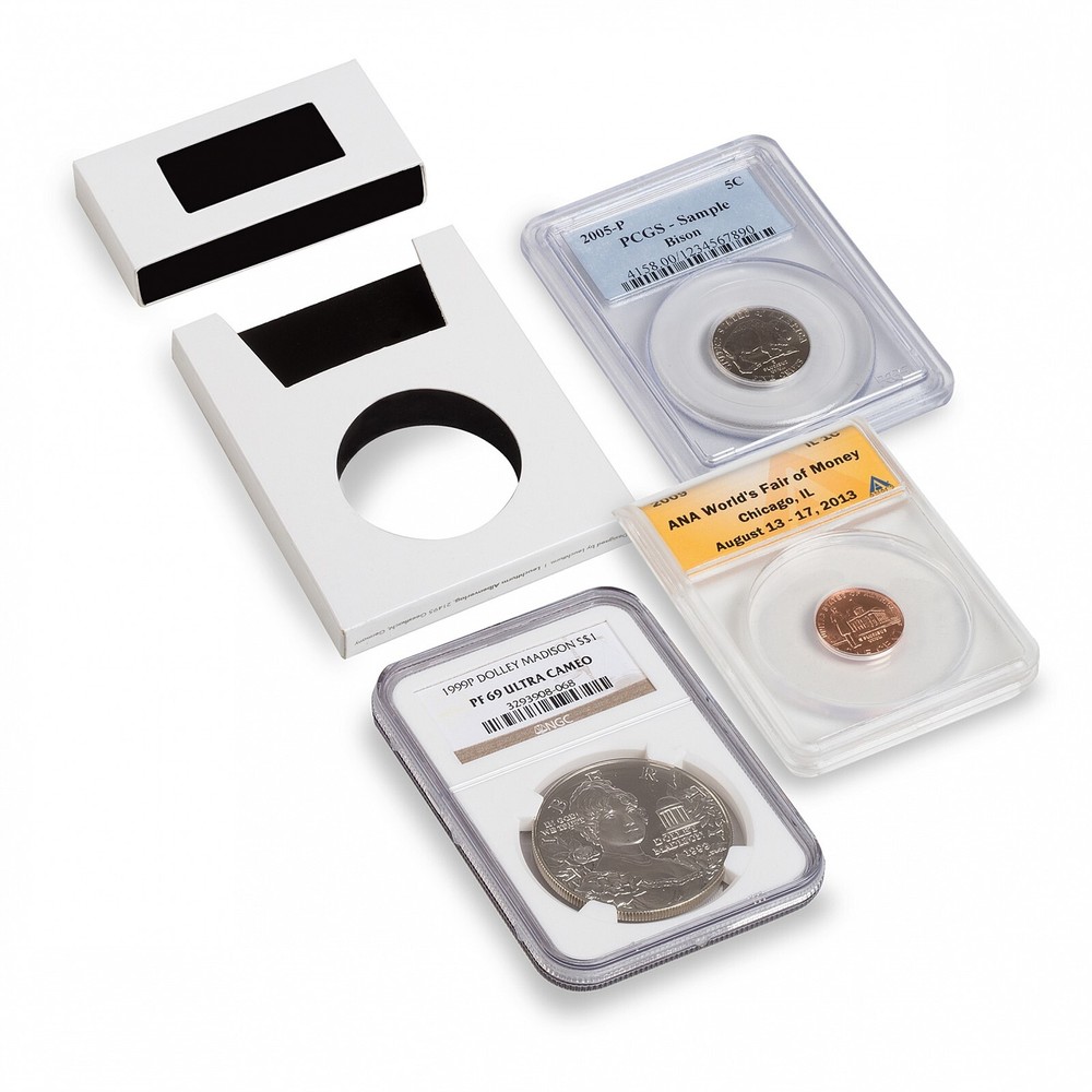 2 Lighthouse Intercept Protection Boxes For Certified Coin Slabs + 20 Cases Set