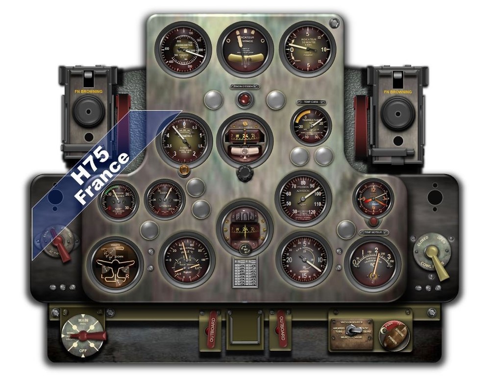 P36 HAWK 75 COCKPIT instrument panel CDkit