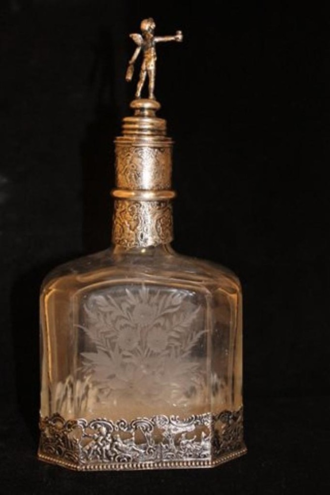 Antique Silver & Cut Glass Decanter