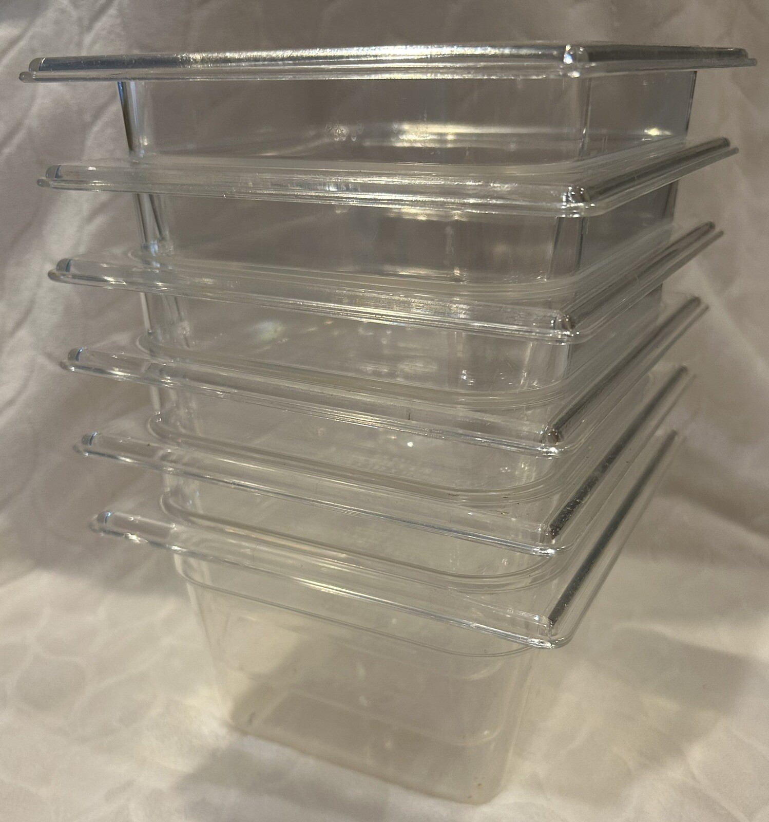 42 Each True Clear Food Pan 1/6 Size 4” Deep NSF Commercial Prep Polycarbonate