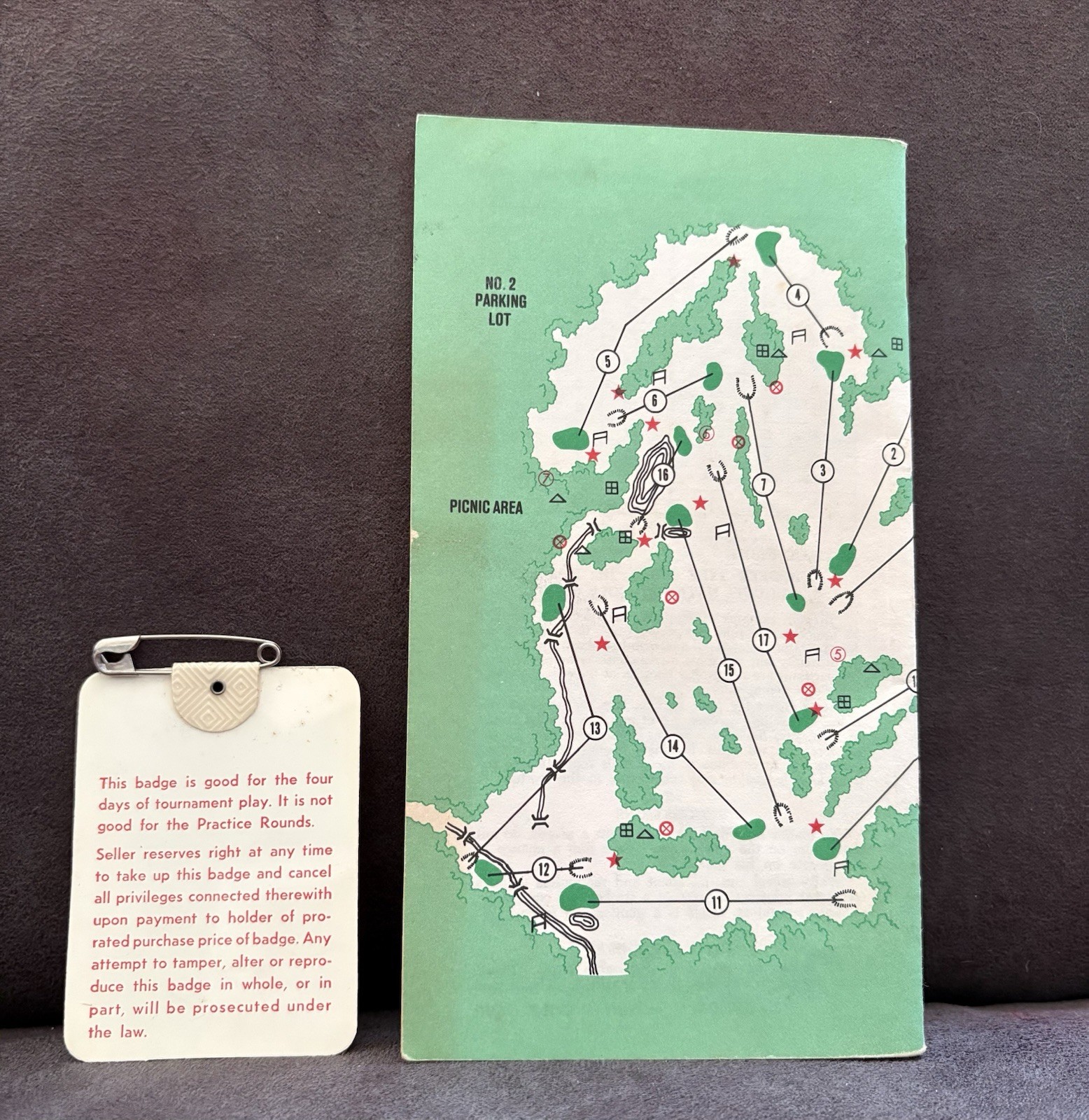 1981 Masters Badge & Spectator Guide Tom Watson Wins His 2nd Green Jacket!