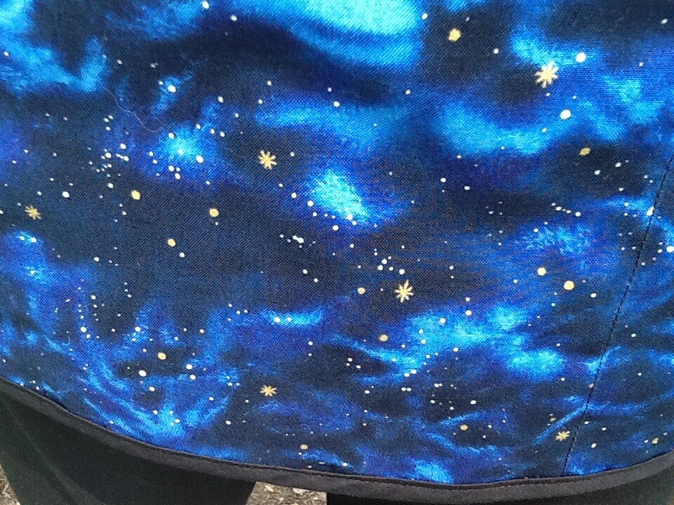 Space Galaxy 3 Pockets WAITRESS WAIST APRON RESTAURANT SERVER Black