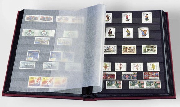 Stamp Collection Stockbook 9 x 12 64 Black Page Lighthouse Basic New Green Album