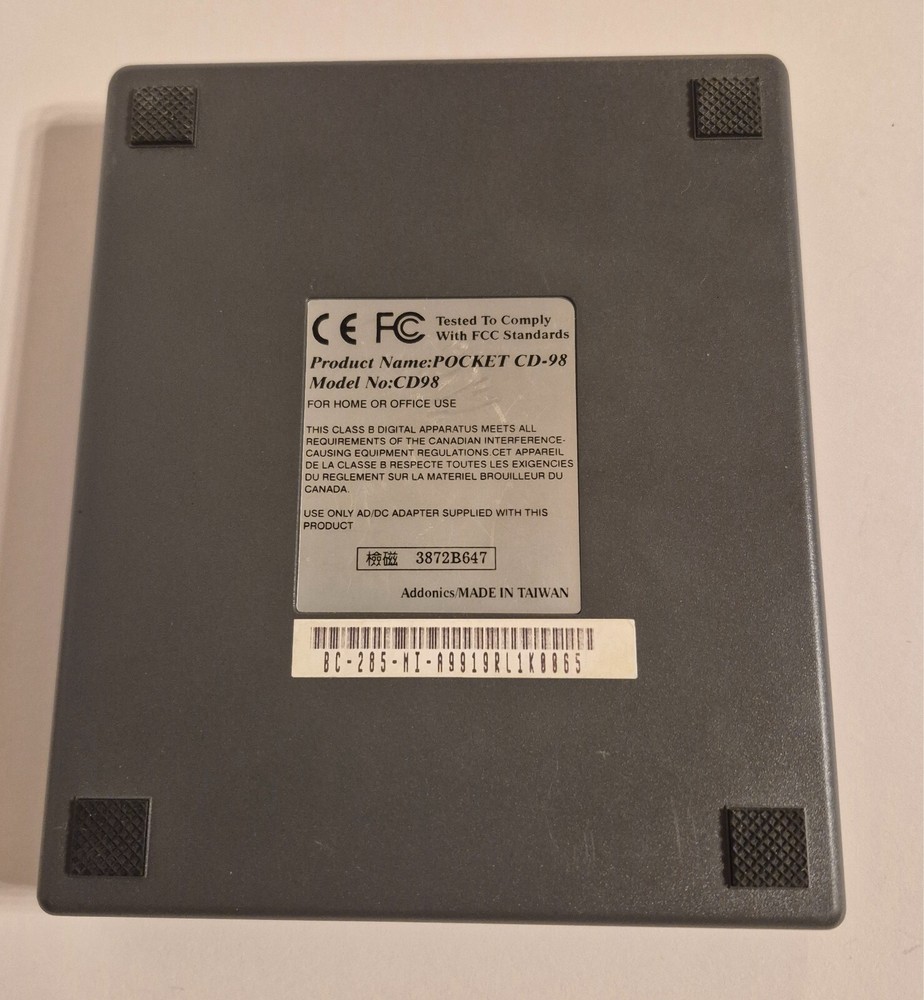 Thomas Edison 24X Max Pocket CD-98 Player Untested