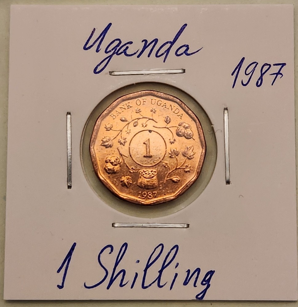 Uganda coin,  1 Shilling,  1987