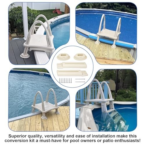 Conversion Kit for Confer Plastics - Transform #7200 Rolling Ladder to Deck-Moun