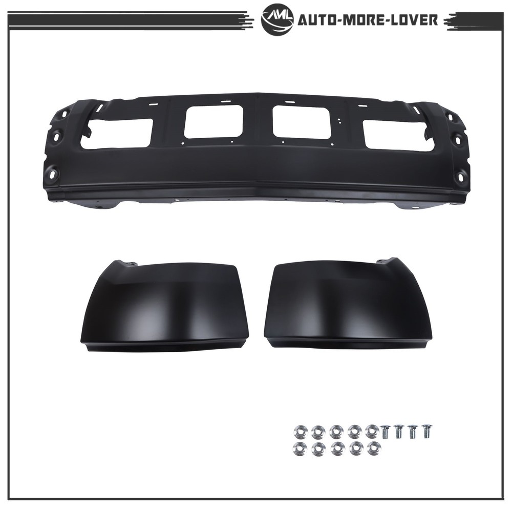 Split Front Bumper Black Solid Surface 22944858 For Chevy Silverado 1500 14-15