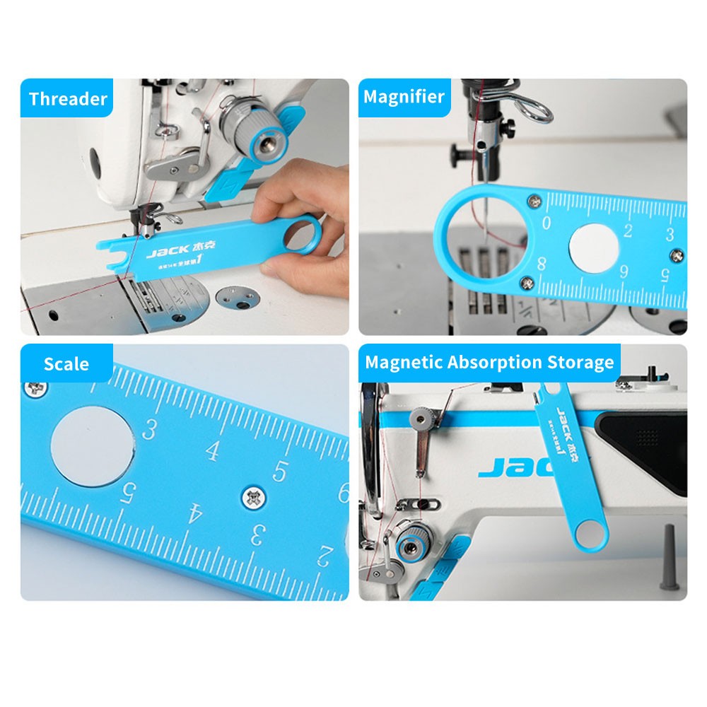 Jack Anti-Prick Needle Threader Magnetic Sewing Tool Kit with Ruler & Storage TL