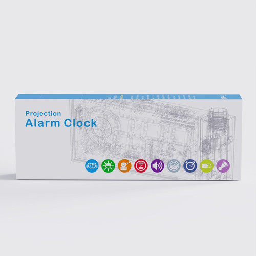 Digital Projection Alarm Clocks with Projection, Blue Digits;
