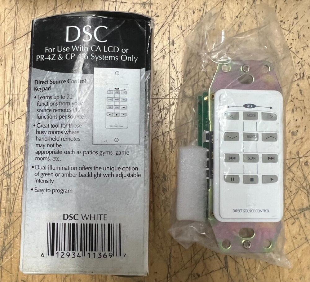 Russound DSC, DAN 2 REV 2. Direct Source Control Accessory White Keypad
