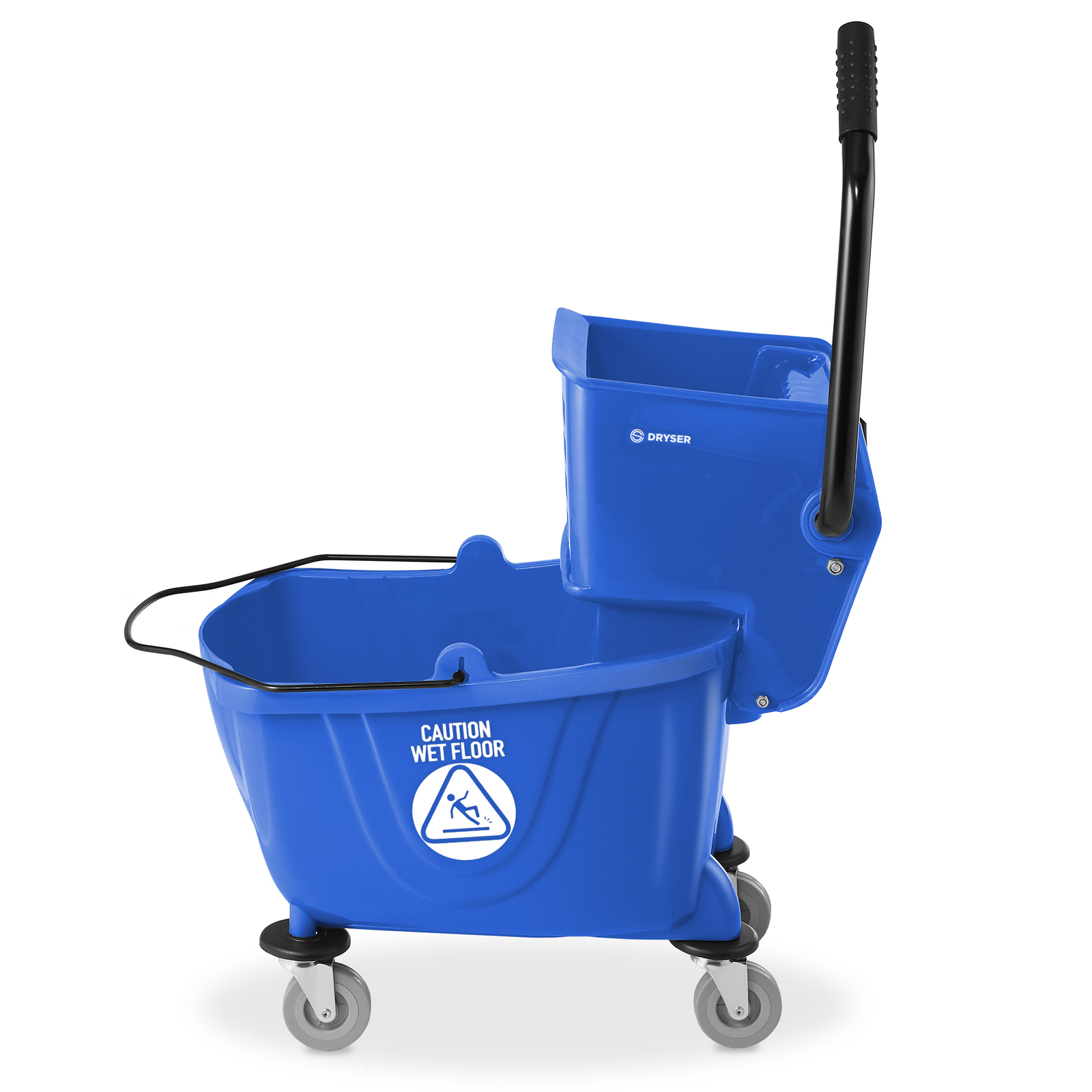 26 Quart Commercial Mop Bucket with Side Press Wringer, Blue