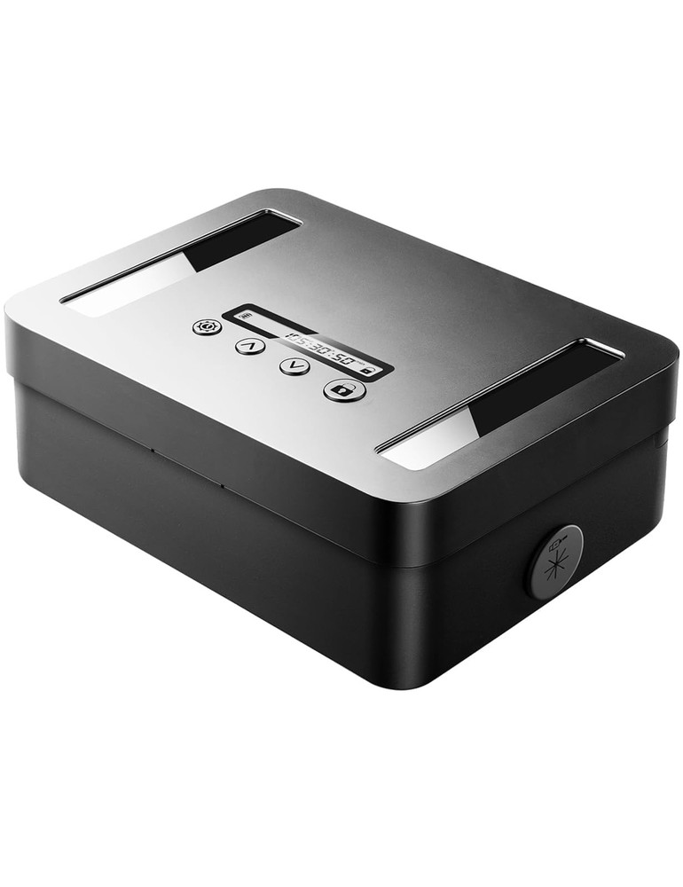 Metal Time Lock Box, Phone Lock Box with Timer, Timed Locking Safe, Self-Cont...
