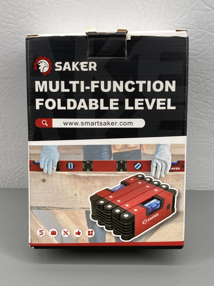 Saker 28" Multi Function Foldable Level Woodworking Carpentry Tool New