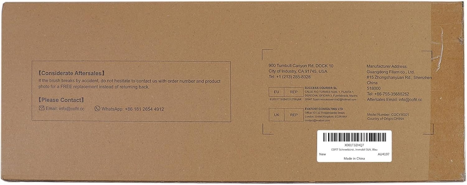 Durable 36" Long Handle Ice Scraper with Foam Grip – Scratch-Free Snow Removal