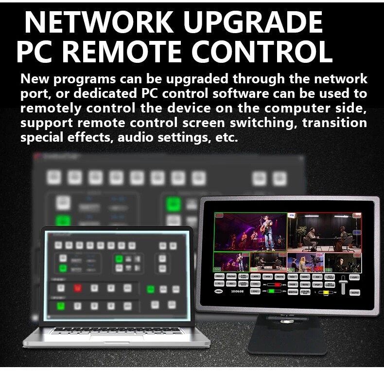 DeviceWell HDS8107 7inch 4*HDMI-Compatible Video Switcher Multiple Touch-Screen