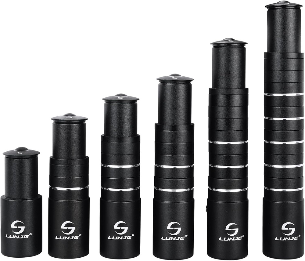Bike Stem Riser Extender - 1-1/8" 28.6mm Fork Bicycle Stem Riser, 6 Sizes (90...