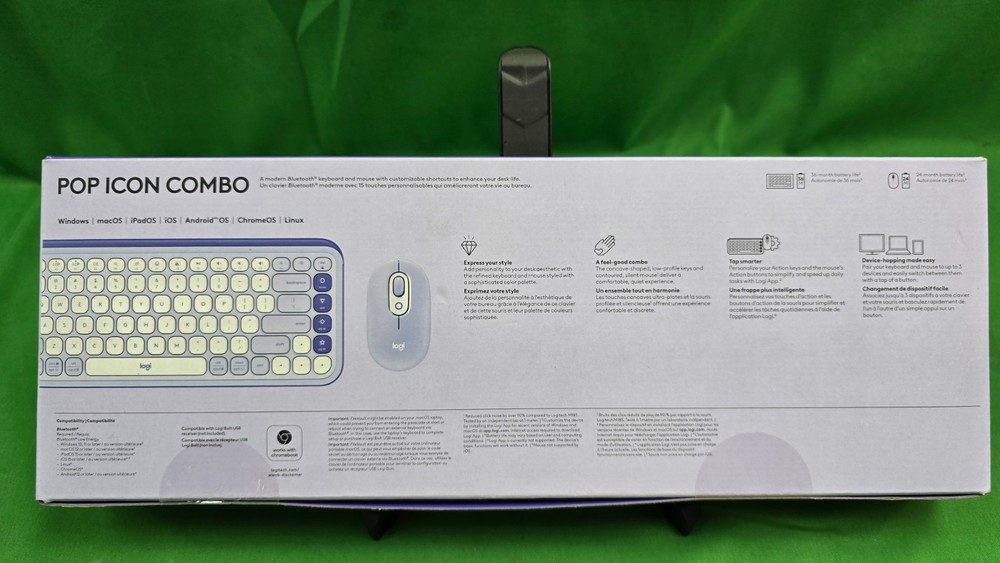 Logitech POP ICON Combo, Bluetooth Keyboard and Mouse Combo NEW (E2)