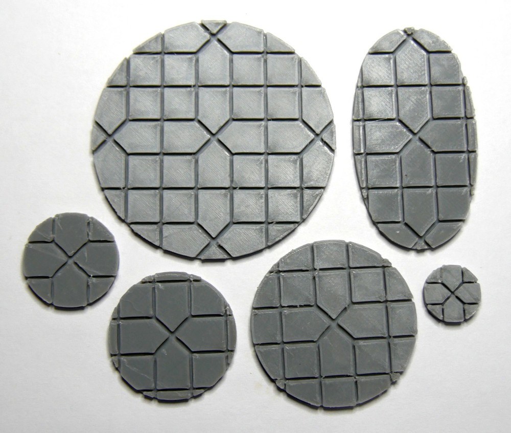 LSC-BASE091 - Pointed Junction Tile -- Oval x3 -- Last Stand Bases