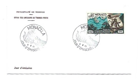 Monaco 1971 Scott 804 Hydrographical Bureau Under Water FDC