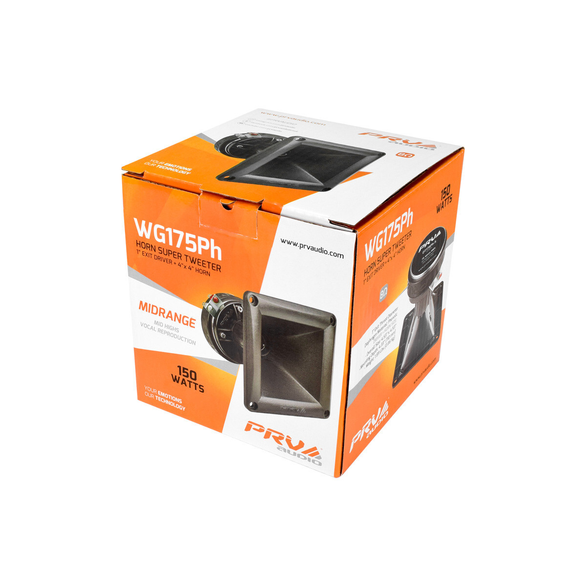 4x PRV WG175Ph 150W 8 Ohm Car Audio Tweeter / Horn Driver DT175Ph-S + WG11-25