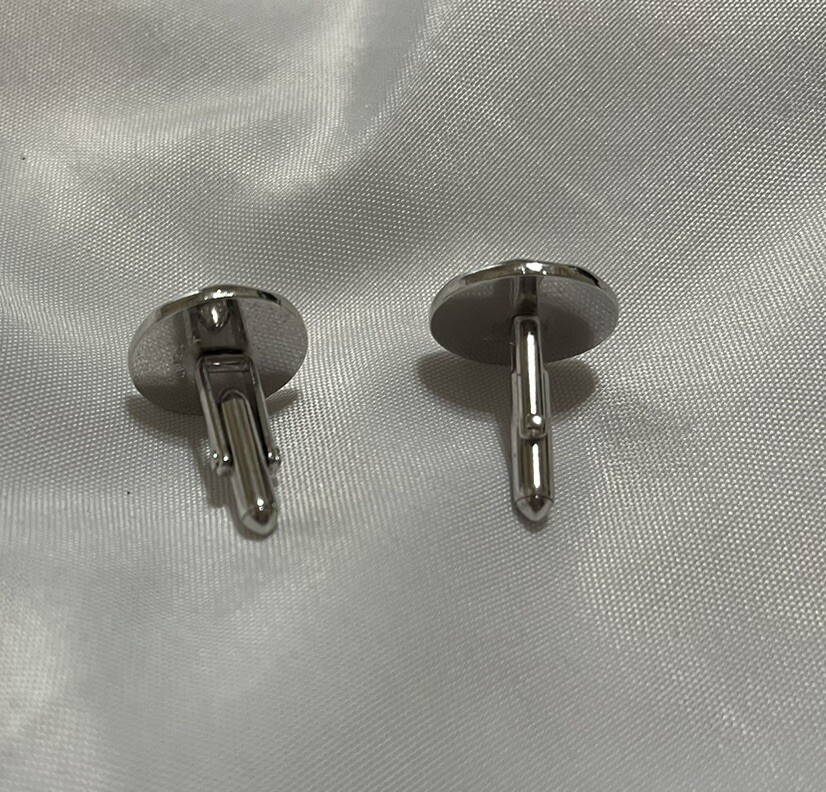 Nice Silver Swank Brand Cufflinks- Used Only Once!