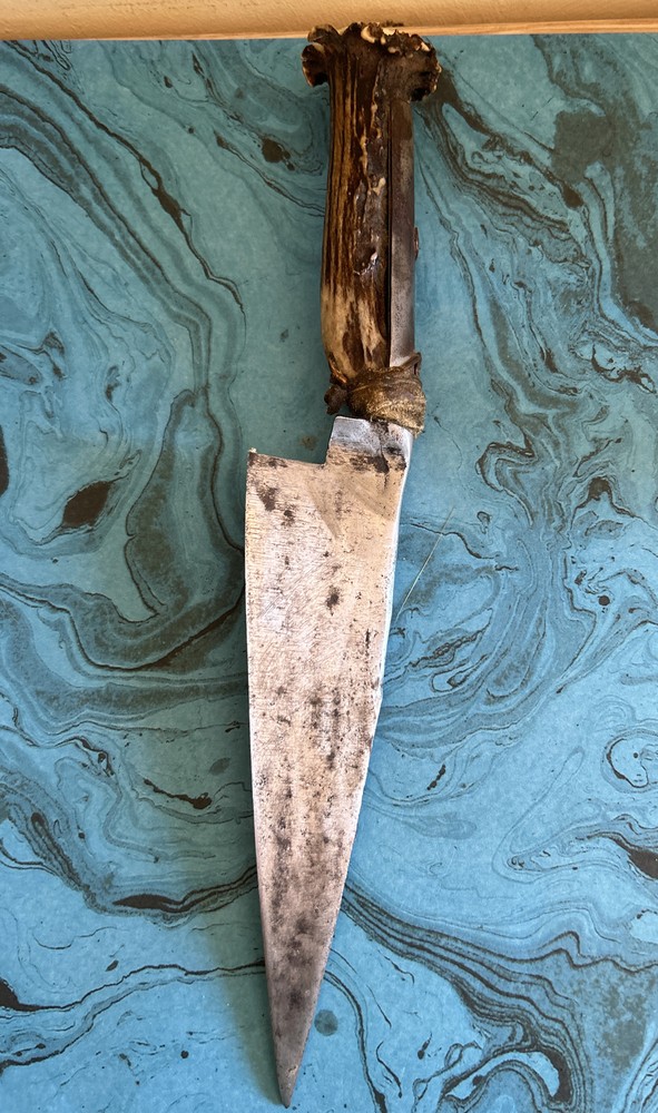 Antique Custom Made Knife, Original Sheath