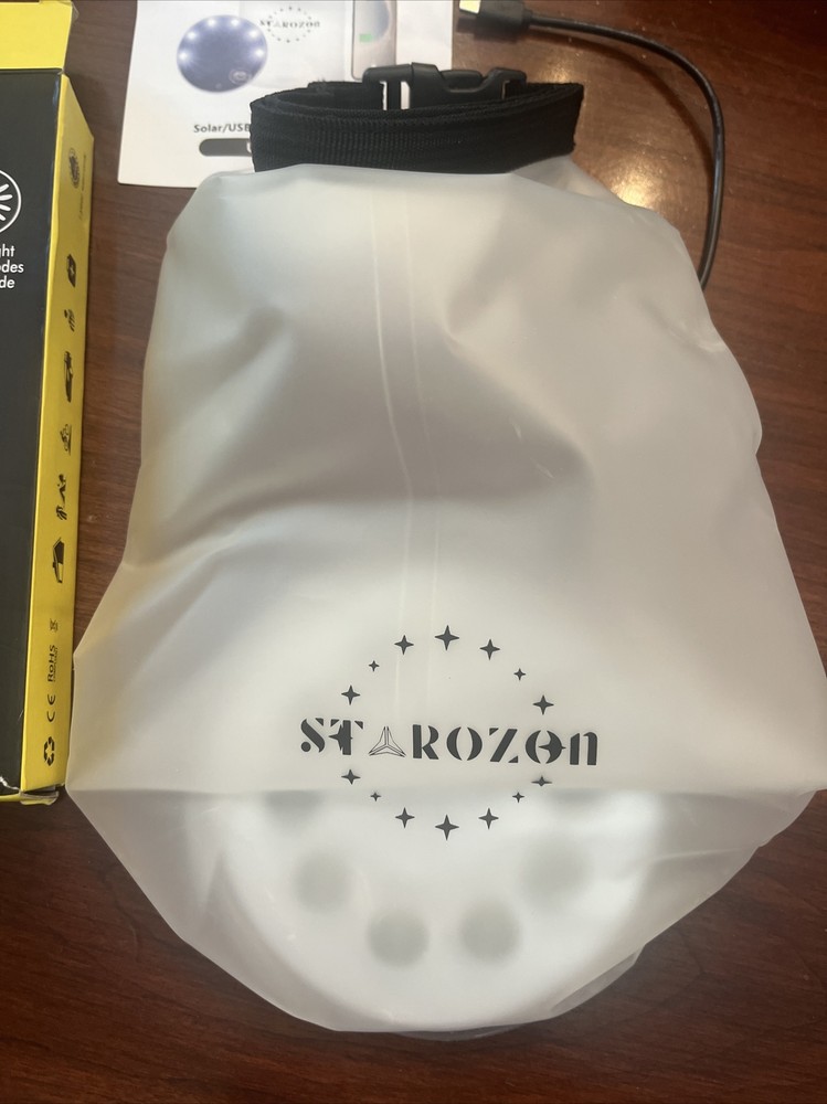 Starozon Solar & USB Powered LED Lantern Waterproof Dry Bag -Portable Foldable