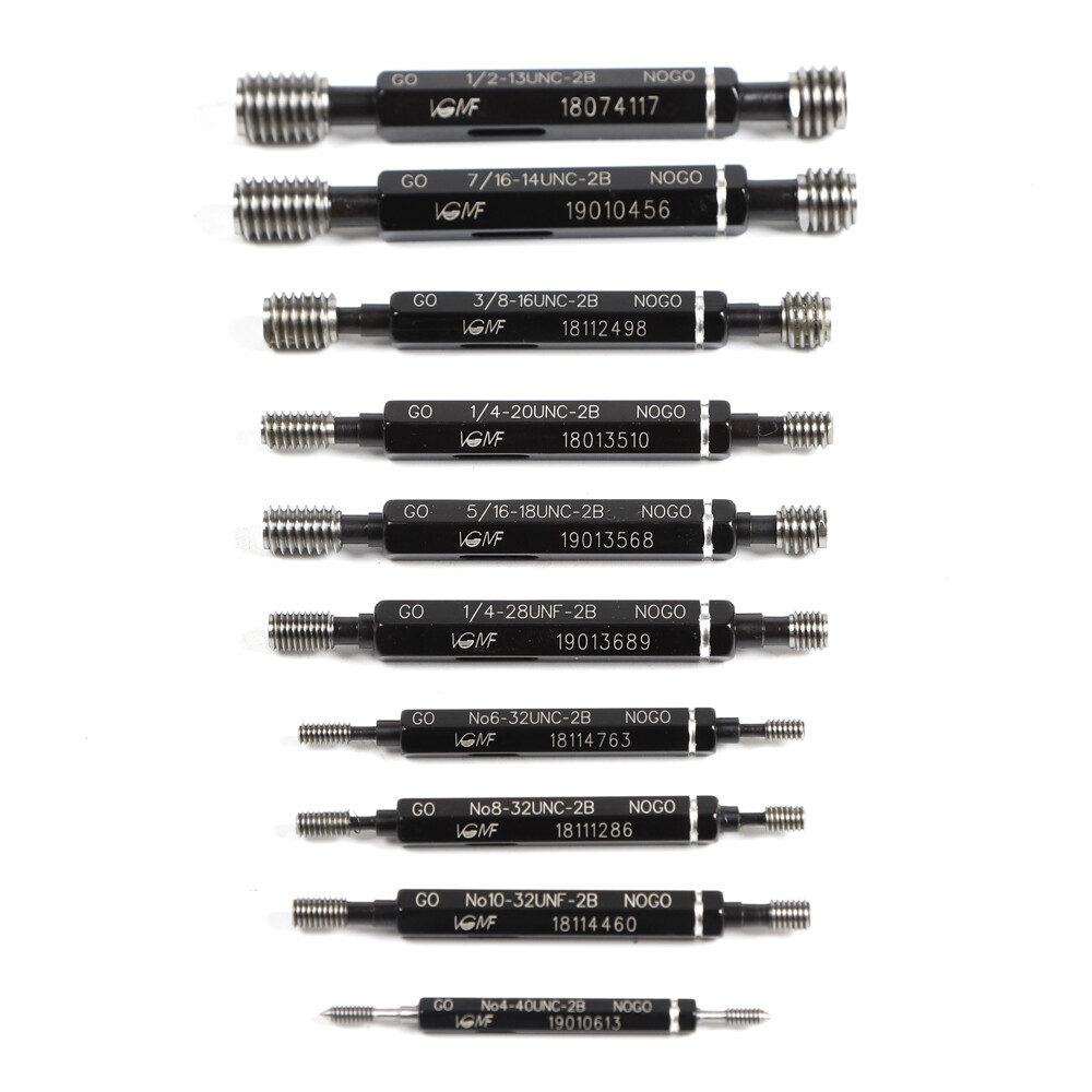 10Pcs -Double End Thread Plug Detection Gauge Precision American Threaded Bore