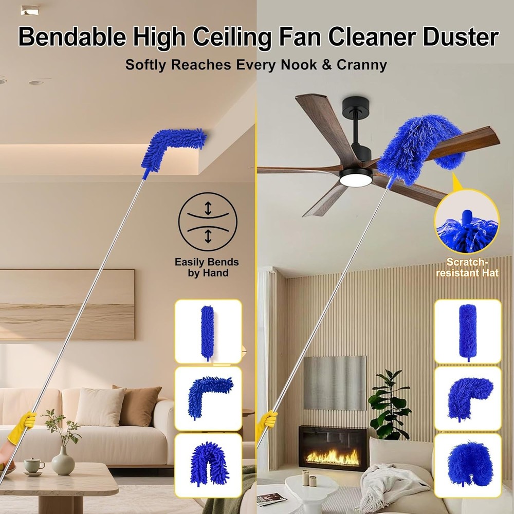 Multi-Functional 5-in-1 Duster Kit with Anti-Scratch Tips for Safe Cleaning