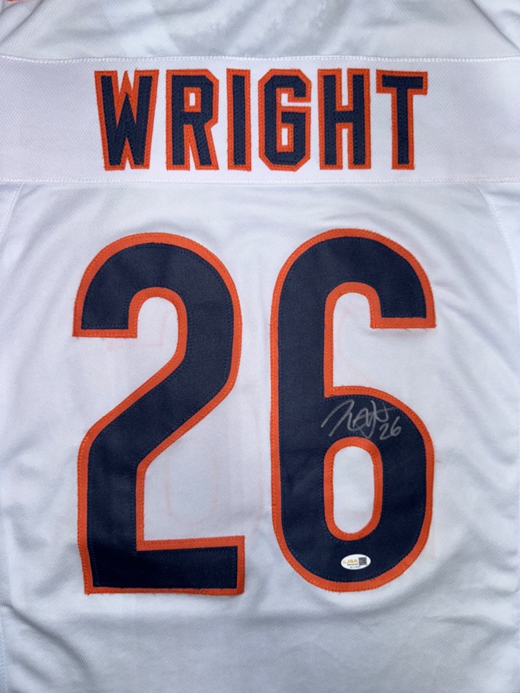 NASHON WRIGHT signed autographed CHICAGO BEARS Game Cut Jersey w/ COA JSA