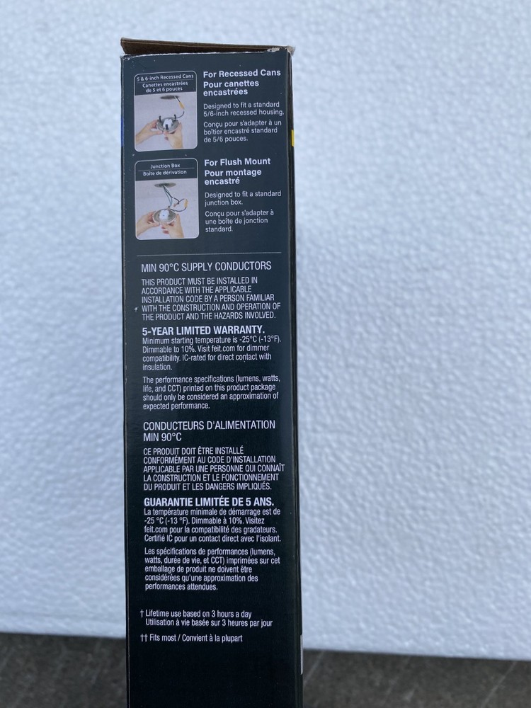 FEIT ELECTRIC Round Flat Panel Ceiling Downlight Dimmable Color Change 4 PACK