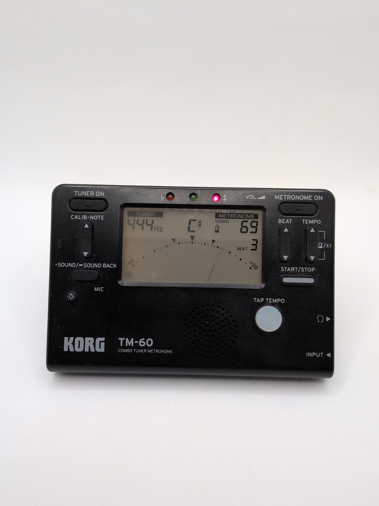 Korg TM-60 Tuner Metronome Combo Backlit Display