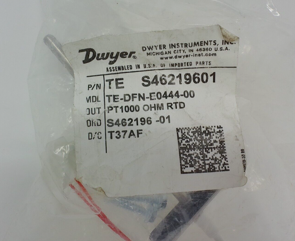 Dwyer TE-DFN-E0444-00 PT1000 Ohm RTD