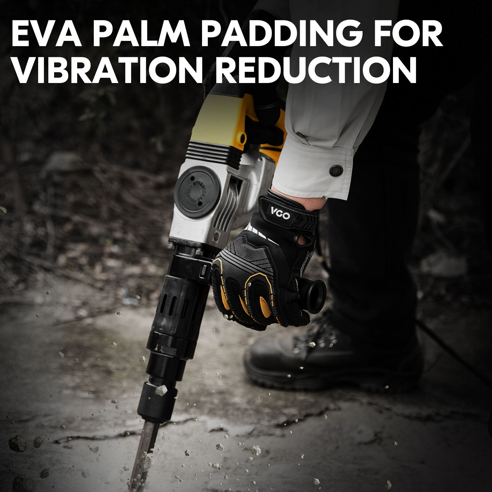 Vgo 1/2/3 Pairs Heavy Duty Work Gloves,Mechanic Gloves ImpactProtection (SL8849)