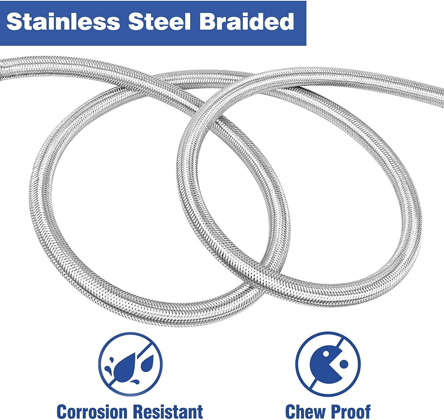 5FT Propane Hose Regulator with Gauge for Most LP Gas Grill, Heater, 3/8" Female