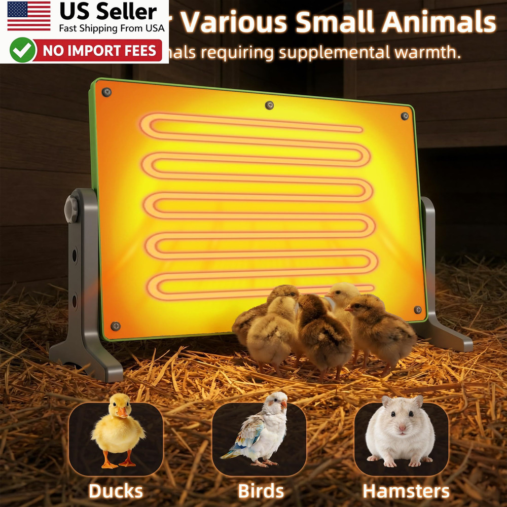 Chick Brooder Heating Plate 12x8 Temperature Height Adjustable Green FROM USA