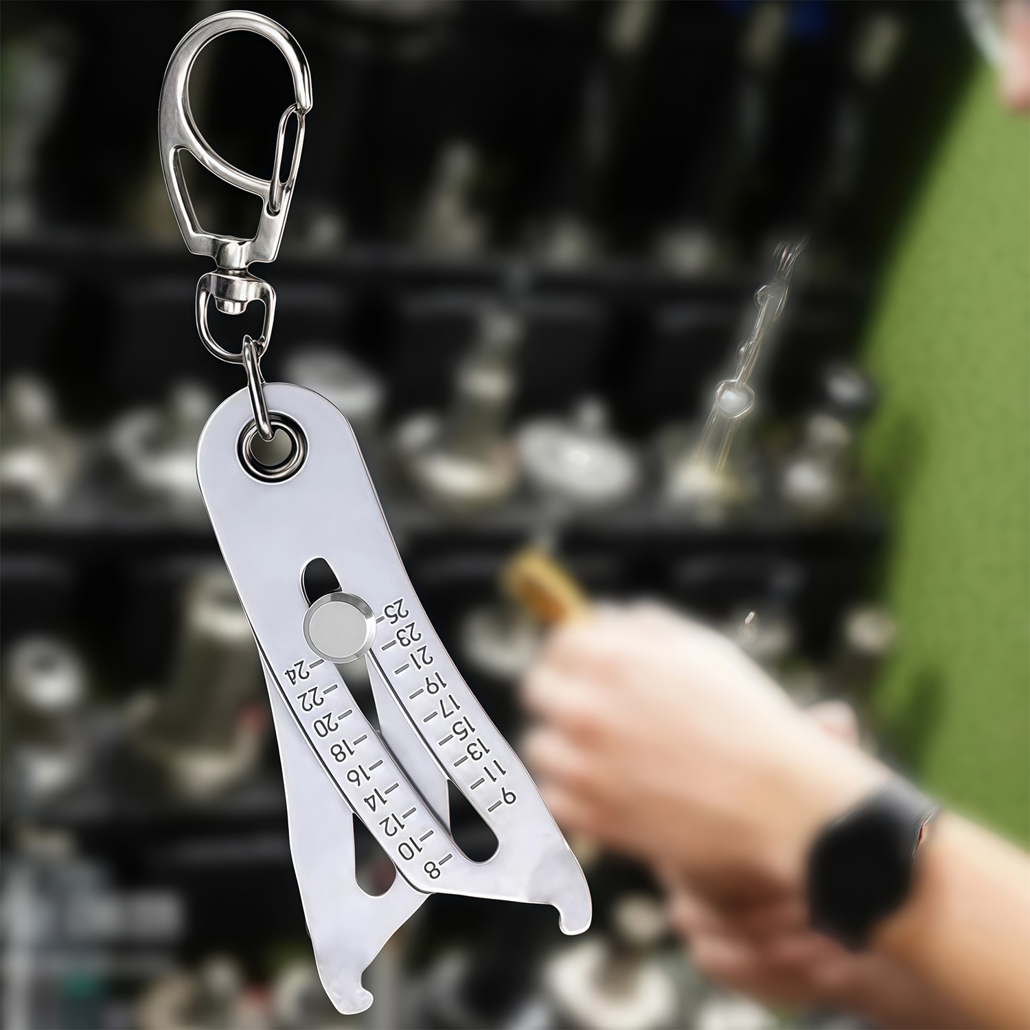 Bolt and Nut Identifier Gauge Size Gauge Precise Bolt Size Finder Keychain Tool