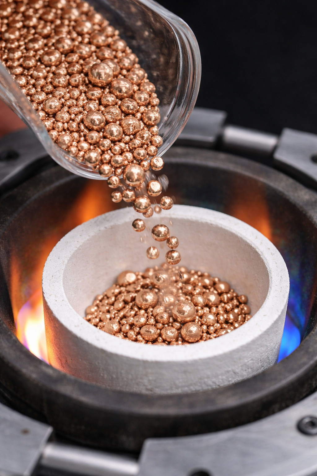 5 LBS 99.9% Pure Copper Shot Alloying Metal Sterling Silver Casting Refining