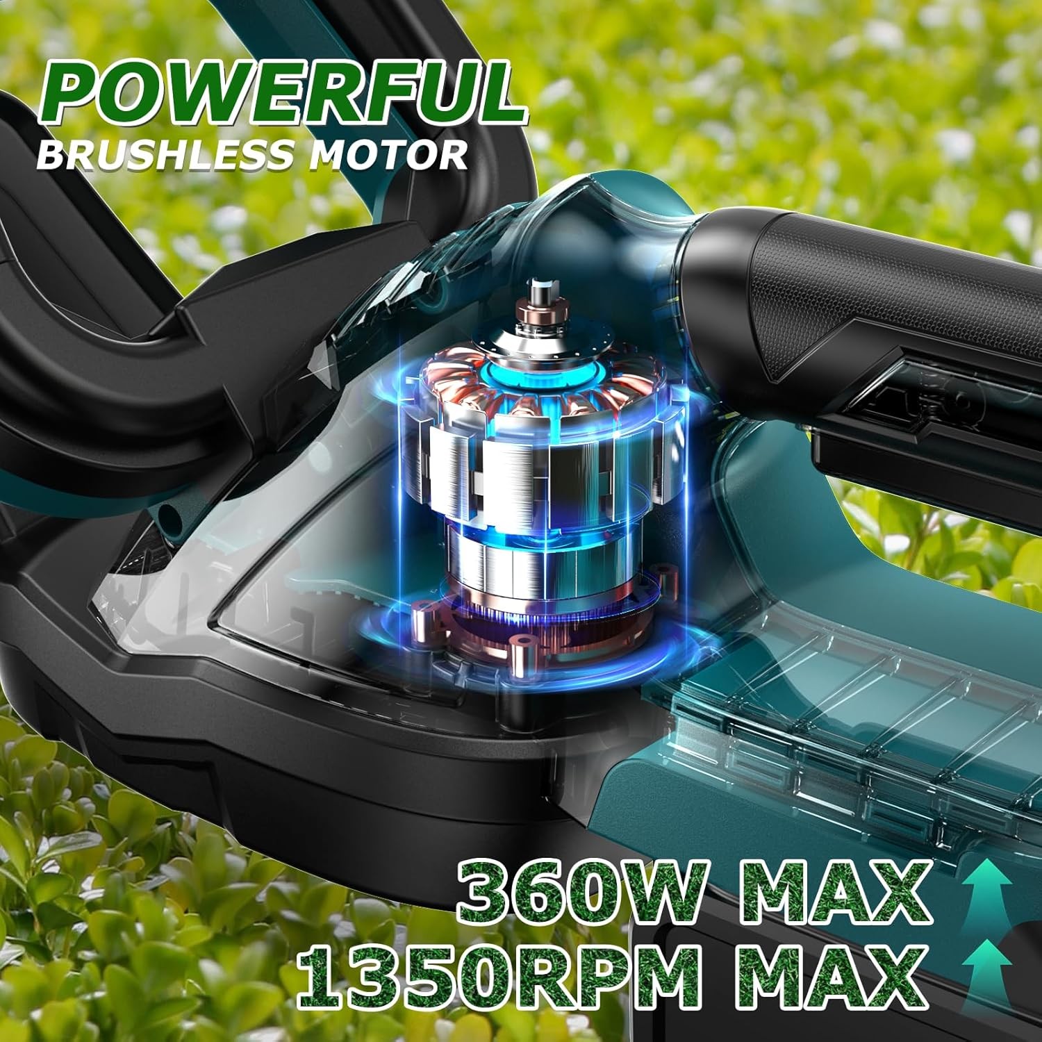 Cordless Hedge Trimmer for 18V Makita Battery, Electric Bush Trimmer 22 Inche...