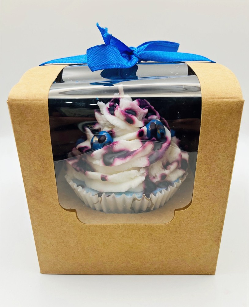 Blueberry Cheesecake Cupcake Candle