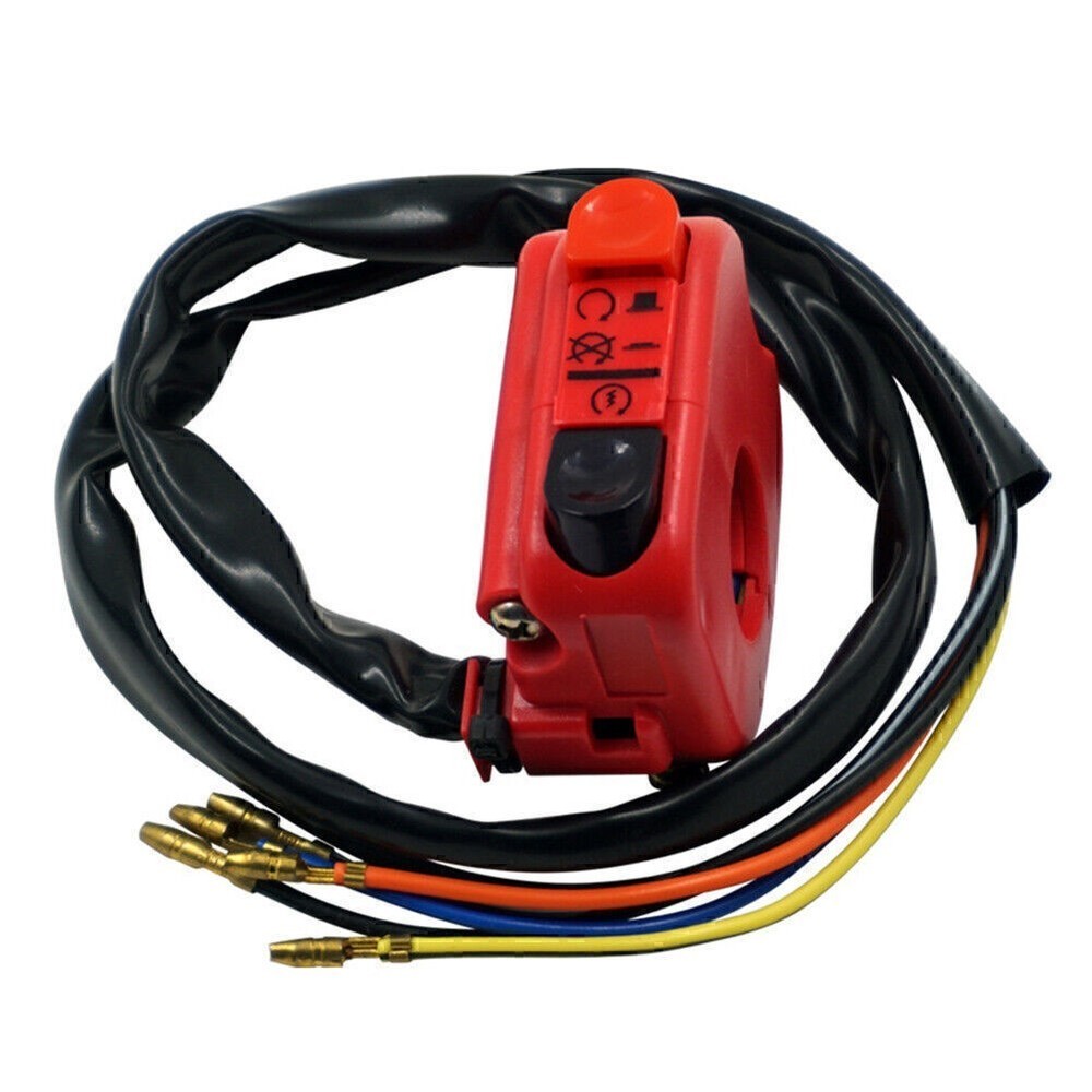 7/8'' Motorcycle Switch Indicator Ignition Start Switch Universal Red