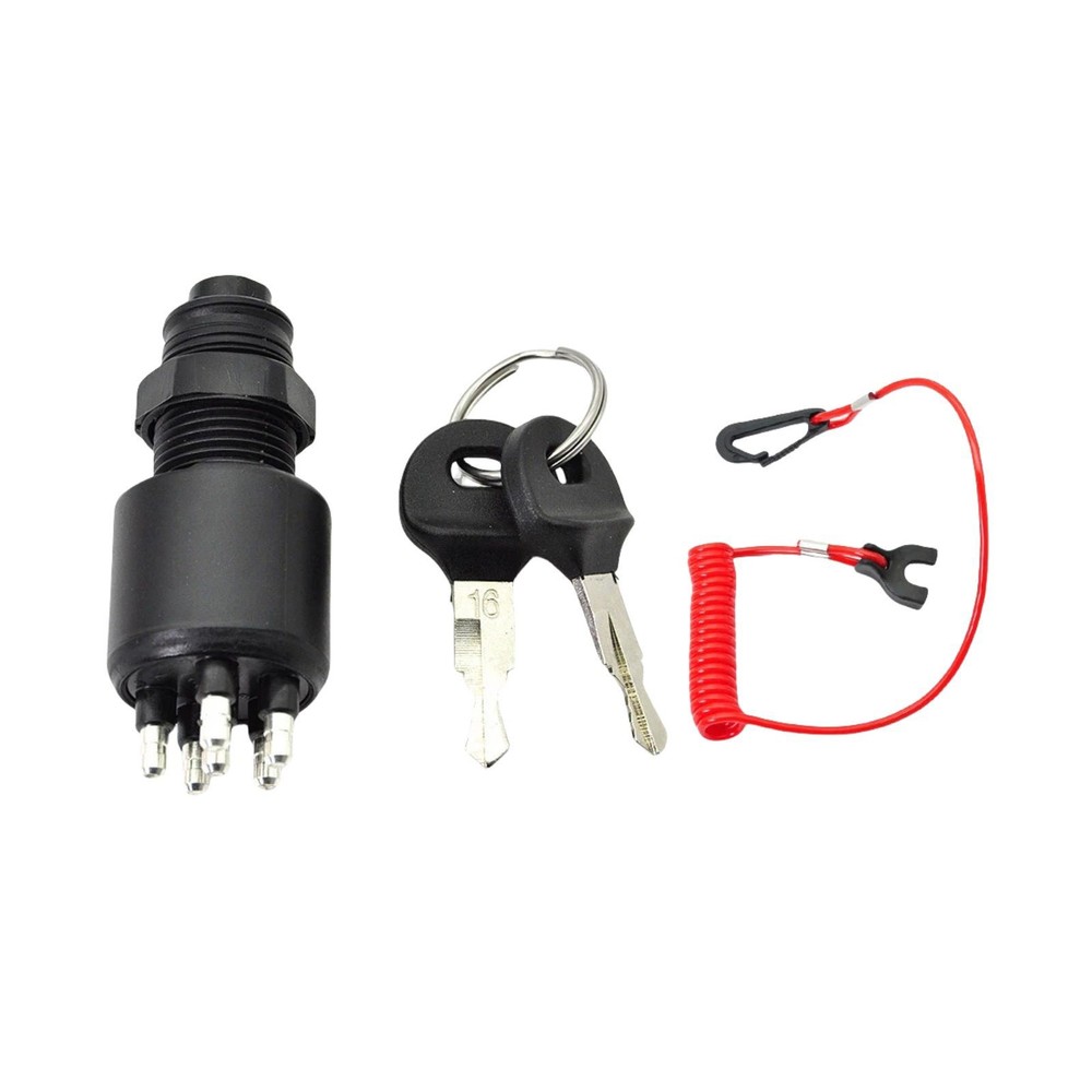 Ignition Switch With Safety Lanyard Keys Replace for 175974 for Johnson Boat