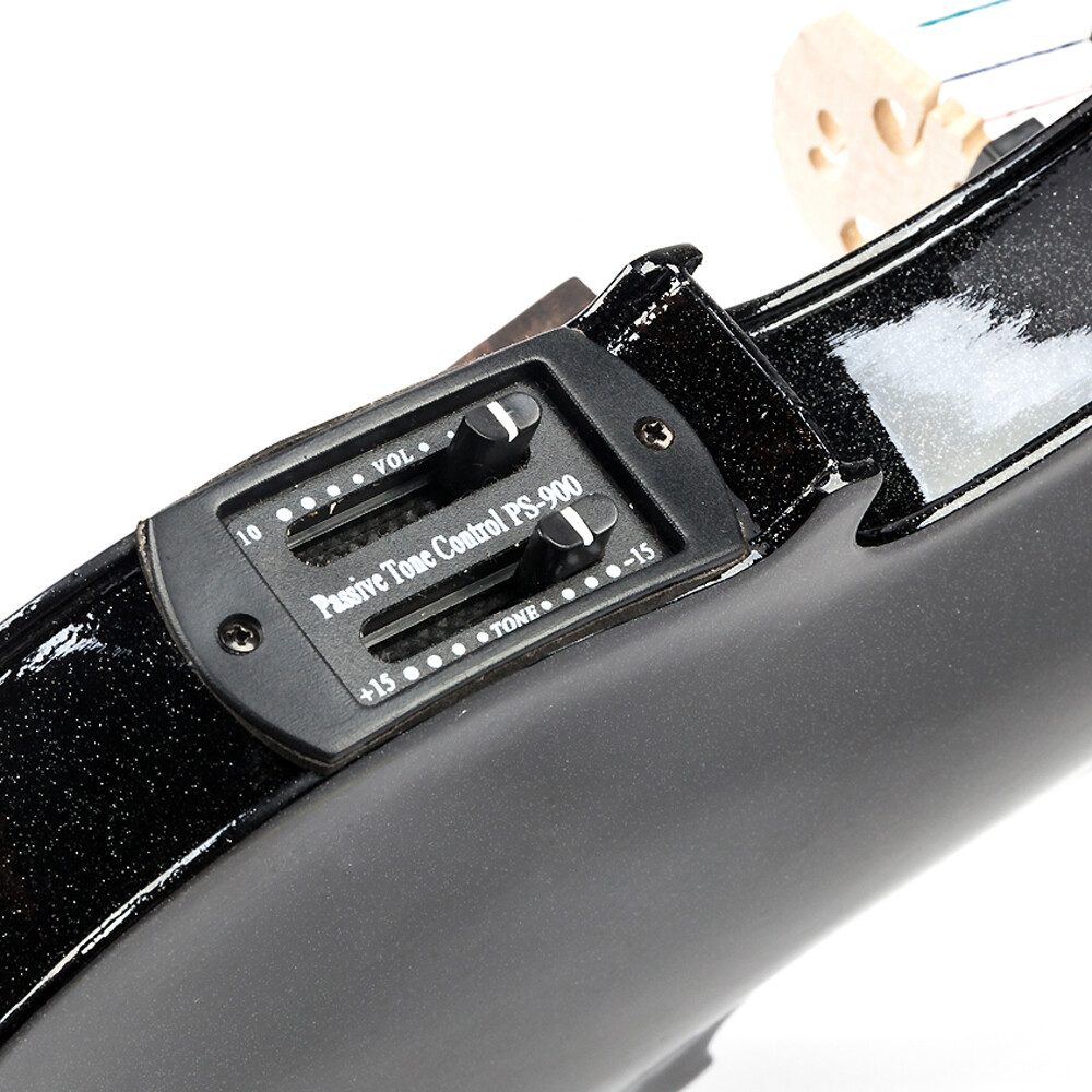 4/4 Full Size EQ Violin with Case Bow String Shoulder Rest Tuner Black