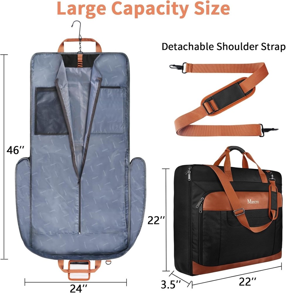 Quality Waterproof Garment Bag – Garment Carrier with Multiple Pockets