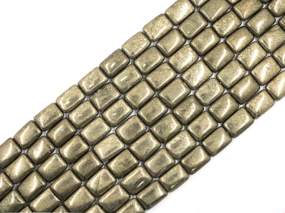 Quality Natural Pyrite Rectangular Beads, Rectangle Smooth Pyrite Gemstone,W16
