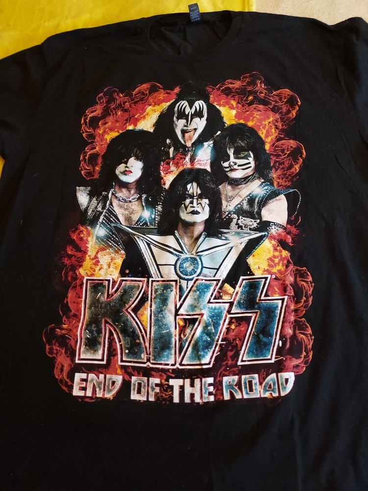 Kiss End of The Road Tour T-Shirt Double Sided XXL Allentown PA 2XL NEW