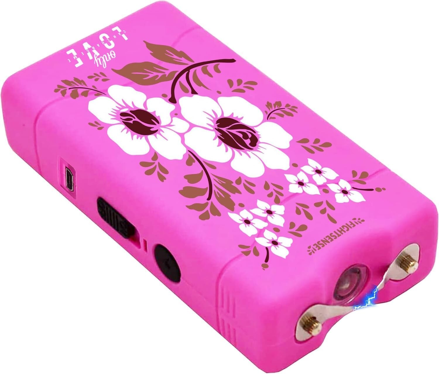 FIGHTSENSE Mini Stun Gun 10 Mil Volts With Led Light Extremely Powerful Camo P