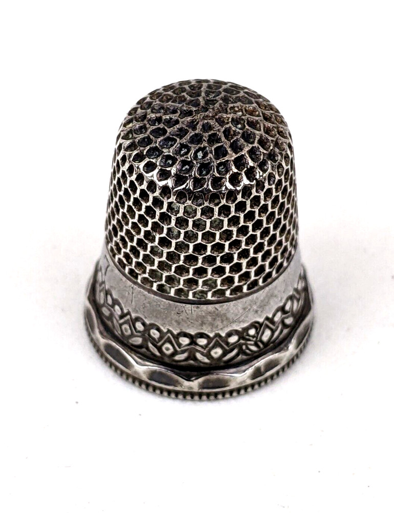 Antique Ketcham & McDougall MKD Sterling Silver Thimble Size 7