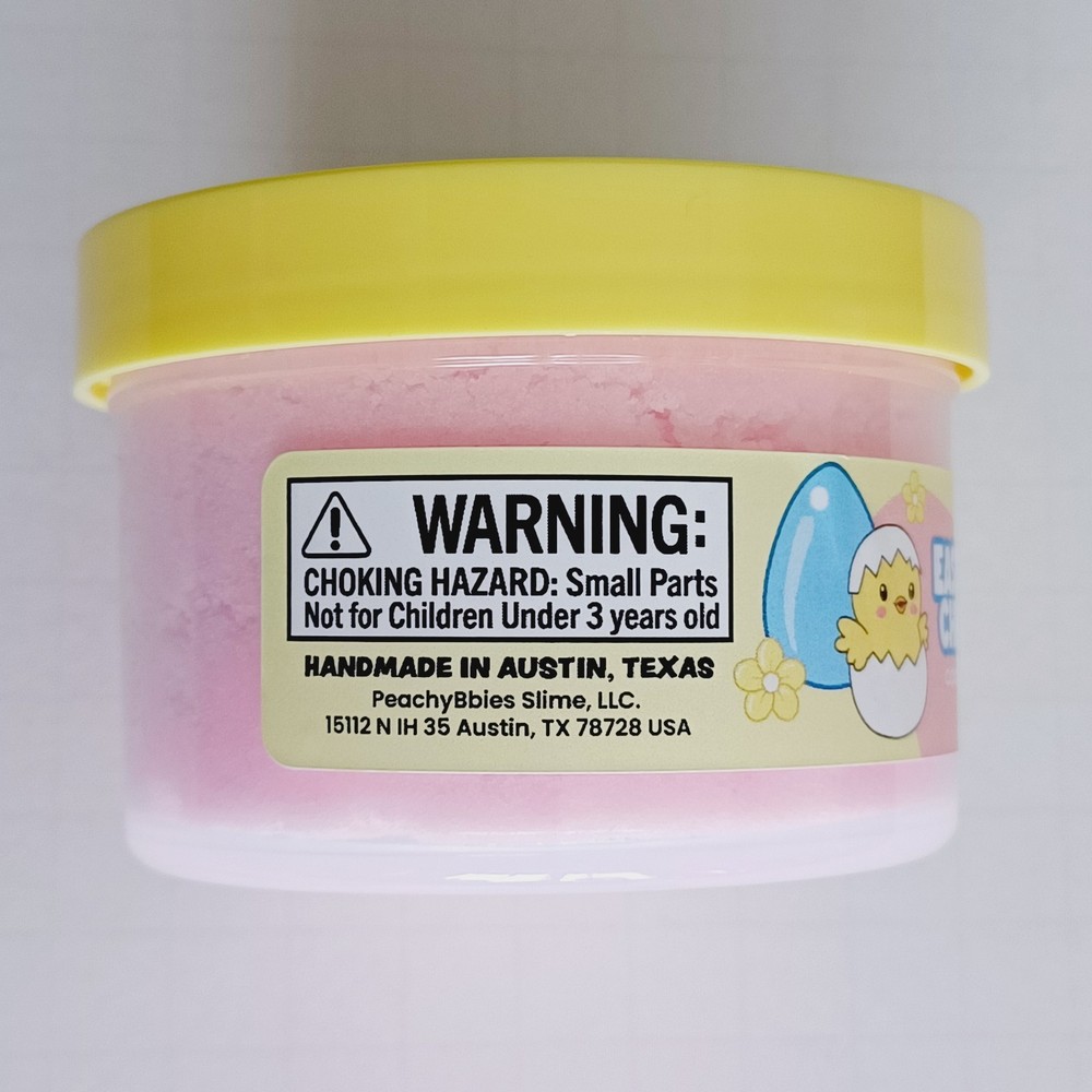 Peachybbies Easter Chick Strawberry Fluffy Soft Cloud Slime - Easter Exclusive